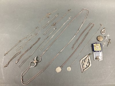 Lot 226 - A Modern Two Row Smooth Link Necklace, with...
