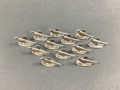 Lot 6 - A Set of Twelve Pheasant Menu / Name Place...