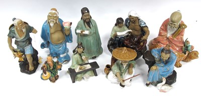 Lot 1417 - Chinese Pottery Figurines, including deities,...