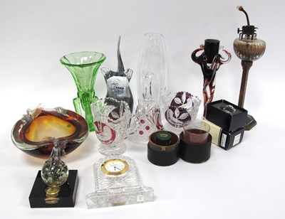 Lot 1261 - Glassware, including Waterford crystal vase...