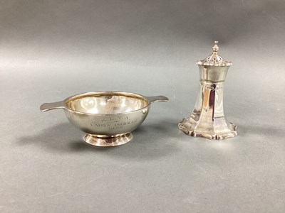 Lot 4 - A Hallmarked Silver Quaich, engraved "K.L.T.A....
