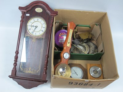 Lot 1123 - Clocks and Barometers, including a German...