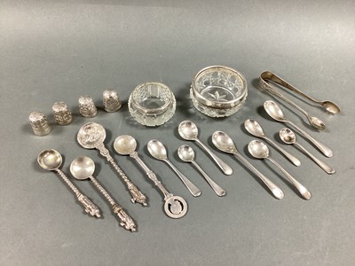 Lot 53 - Hallmarked Silver Rimmed Glass Salts, assorted...