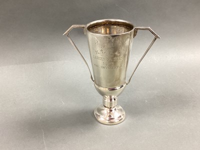 Lot 29 - A Hallmarked Silver Twin Handled Trophy Cup,...