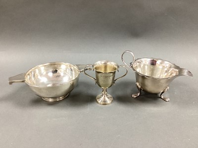 Lot 20 - A Hallmarked Silver Quaich, 14.5cm wide over...