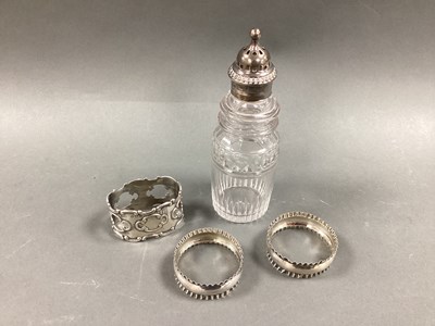 Lot 64 - A Georgian Hallmarked Silver Topped Shaker,...