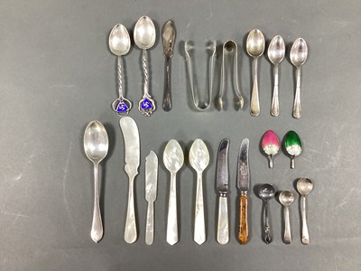 Lot 46 - Hallmarked Silver Tea and Other Spoons, mother...