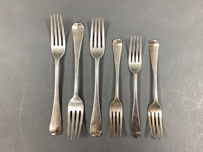 Lot 37 - Hallmarked Silver Table and Dessert Forks,...