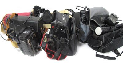 Lot 1207 - Camcorders, camera and accessories, including...