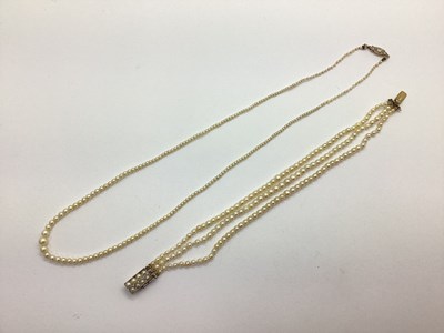 Lot 235 - A Dainty Antique Seed Pearl Bead Necklace, of...