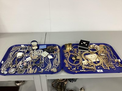Lot 340 - A Selection of Gilt Metal Costume Jewellery,...