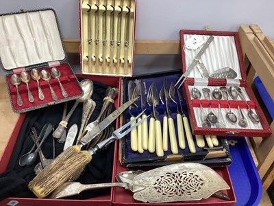 Lot 74 - A Hallmarked Silver Pickle Fork, FH, Sheffield...