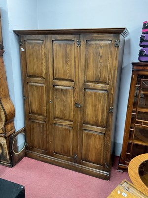Lot 1635 - Ramblecrest Ltd, Oak Wardrobe, with a stepped...