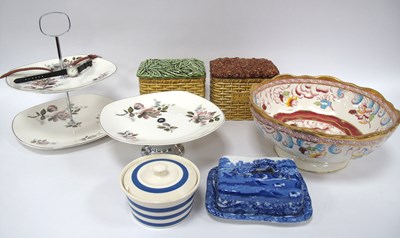 Lot 1272 - Masons, Year of The Dragon Bowl, Sylvac basket,...