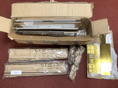 Lot 475 - Five Bowaters Model Coach Kits, laser cut wood...