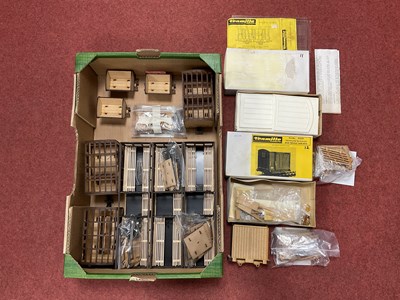 Lot 519 - Six 7mm Part Built Passenger Coaches, wood...