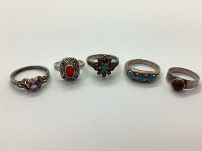 Lot 99 - A Collection of "925" and Other Rings,...