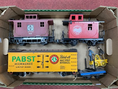 Lot 539 - Four G Scale American outline items of rolling...