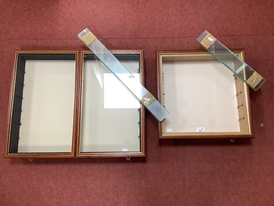 Lot 324 - Two Glazed Wall Mounted Wooden Display...