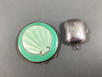 Lot 22 - A Hallmarked Silver Art Deco Style Green...