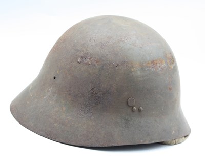Lot 480 - WWII Japanese Civil Defence Helmet, with liner...
