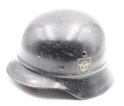 Lot 491 - WWII German Third Reich M35 Beaded Helmet,...