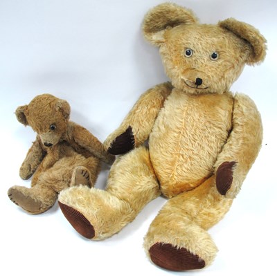Lot 1455 - Chad Valley Brown Plush Teddy Bear, with zip...