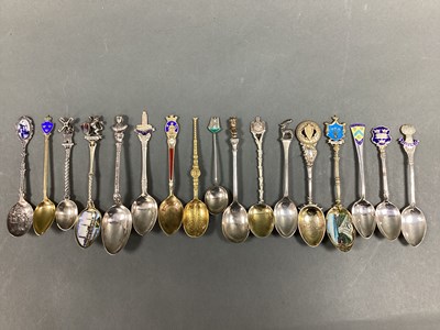 Lot 57 - Hallmarked Silver and Other Souvenir Spoons,...