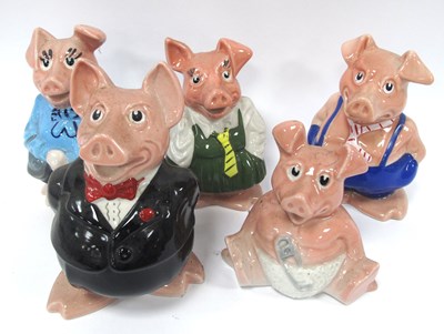 Lot 1281 - Set of five Nat West Piggy Banks