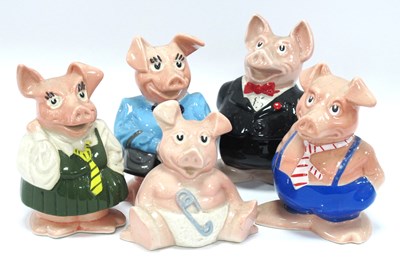Lot 1326 - Set of Five Nat West Piggy Banks.