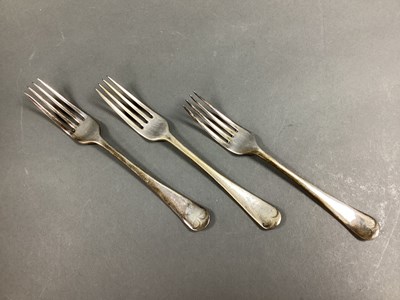 Lot 30 - A Set of Three Hallmarked Silver Table Forks,...