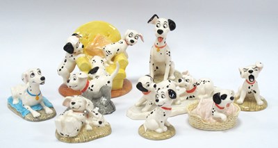 Lot 1317 - Royal Doulton 101 Dalmations Figure Groups,...