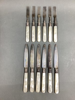 Lot 36 - A Set of Six Hallmarked Silver and Mother of...