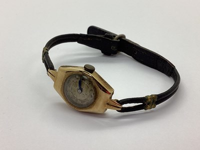 Lot 395A - A 9ct Gold Cased Ladies Wristwatch, the...