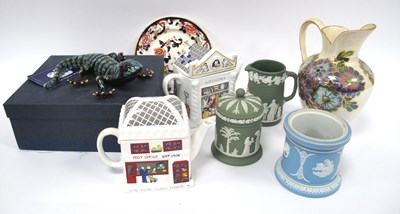 Lot 1259 - Old Tupton Jungle Frog. Wade novelty teapots...