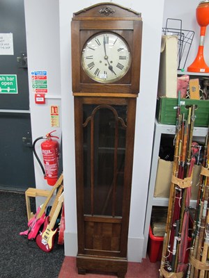 Lot 1597 - XX Century Oak 8 Day Westminster Chime...