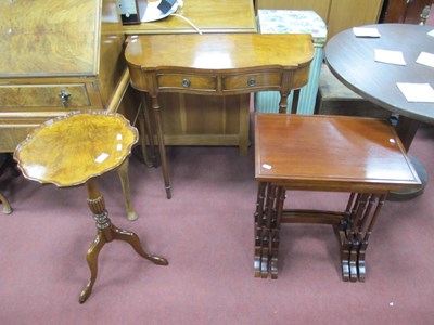 Lot 1622 - Walnut Serpentine Shaped Side Table, with two...
