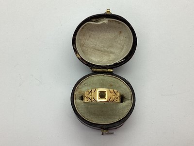 Lot 105 - A Chester Hallmarked 18ct Gold Ring, (stone...