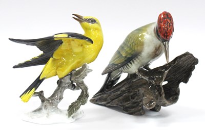 Lot 1346 - Rosenthal Green woodpecker, stamped...