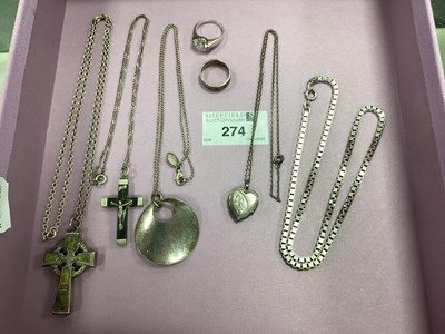 Lot 274 - "925" and Other Pendants and Chains, including...