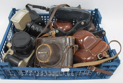 Lot 1010 - Cameras, including Olympia OY4040, Ilford...