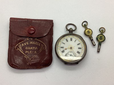 Lot 388 - An Antique Fob Watch, the unsigned decorative...