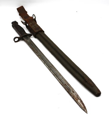 Lot 415A - WWI American M1917 Bayonet Scabbard and Frog,...