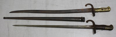 Lot 444 - XIX Century French Model 1874 Gas Bayonet and...