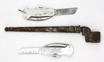 Lot 622 - WWII British No. 4 Spike Bayonet and Scabbard,...