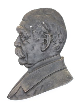 Lot 554 - Vintage c.1900 Otto Von Bismarck Cast Iron Relief