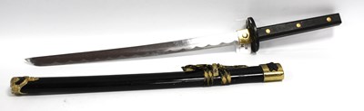 Lot 434 - Reproduction Japanese Short Sword and Scabbard,...