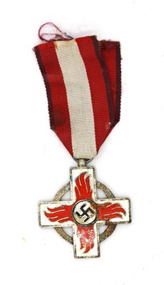Lot 674 - WWII German Third Reich Fire Service Cross,...