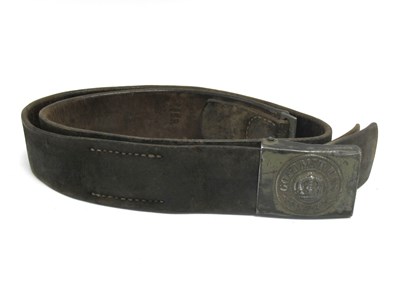 Lot 386 - WWI Imperial German Prussian Belt and Buckle,...