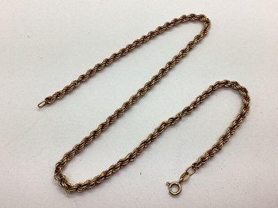 Lot 136 - A 9ct Gold Ropetwist Chain, of uniform design.
